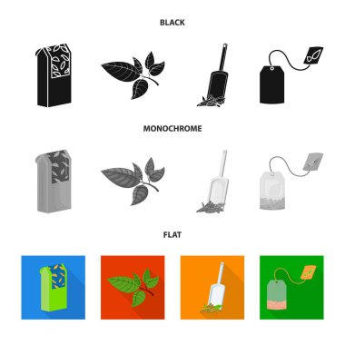 Sağlıklı ve çiçek işareti vektör Illustration. Hisse senedi için sağlıklı ve degrade vektör simge topluluğu.