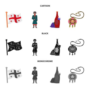 Yalıtılmış nesne kültür ve gezi işareti. Kültür ve özgünlük hisse senedi vektör çizim seti.