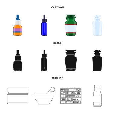 Perakende ve sağlık işareti vektör çizimi. Perakende ve sağlık hisse senedi vektör çizim seti.