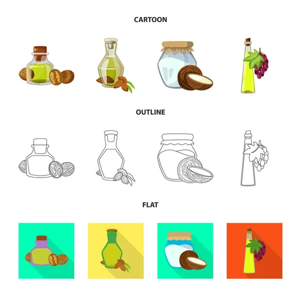 Diseño vectorial de icono saludable y vegetal. Conjunto de icono de vector saludable y agrícola para stock . — Archivo Imágenes Vectoriales