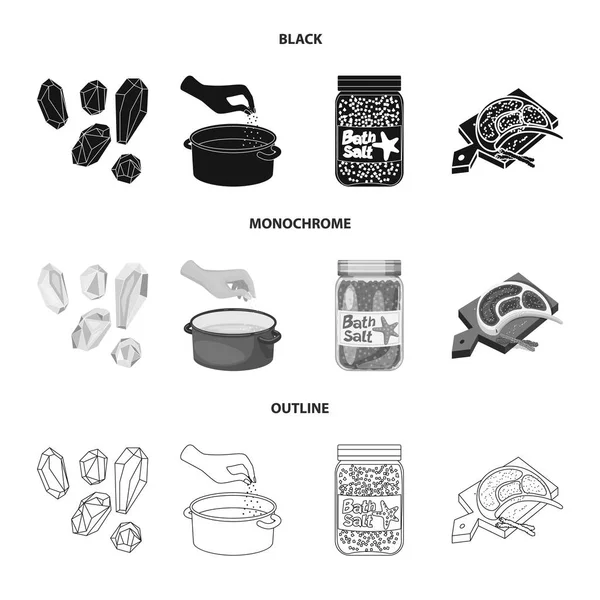 Vector Illustration Cooking Sea Icon Collection Cooking Baking Stock Symbol — Stock Vector