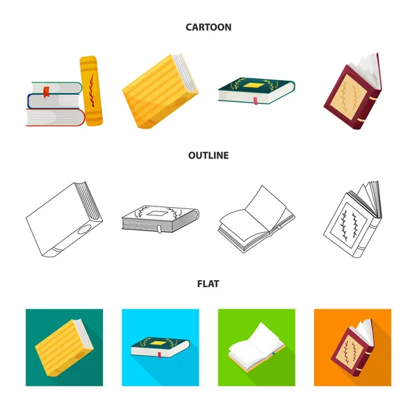 Vektor design av utbildning och täck ikonen. Samling av utbildning och bokhandel vektor ikon för lager. — Stock vektor