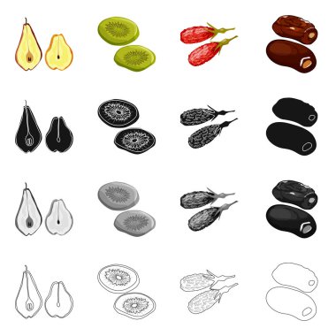 Gıda ve ham simge vektör tasarımı. Gıda ve doğa hisse senedi simgesi için web topluluğu.