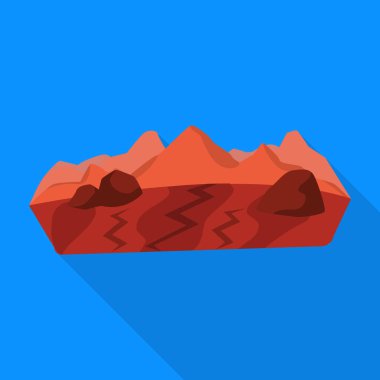 Yüzey ve mars logo vektör tasarımı. Web için yüzey ve peyzaj hisse senedi simgesi kümesi.