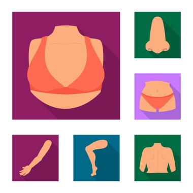 Vücut ve parçası sembol yalıtılmış nesne. Web için vücut ve anatomi hisse senedi simgesi kümesi.