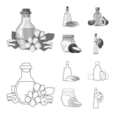 Sağlıklı ve sebze işareti vektör tasarımı. Sağlıklı kümesi ve web için tarım hisse senedi simgesi.