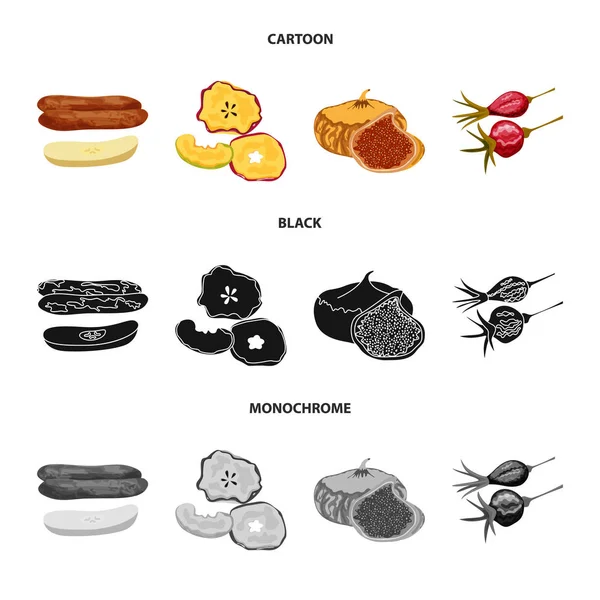 Векторный дизайн продуктов питания и логотипа. Набор пищевых продуктов и символ природы для паутины . — стоковый вектор