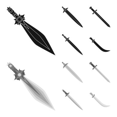 Oyun ve zırh logo vektör Illustration. Oyun ve bıçak hisse senedi vektör çizim topluluğu.