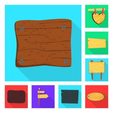 Ham ve ahşap simge vektör Illustration. Ham topluluğu ve web için orman hisse senedi simgesi.