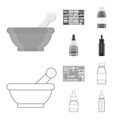 Perakende ve sağlık simge yalıtılmış nesne. Web için perakende ve sağlık hisse senedi simgesi kümesi.