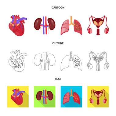 Biyoloji ve bilimsel simge vektör tasarımı. Hisse senedi için biyoloji ve laboratuvar vektör simge kümesi.