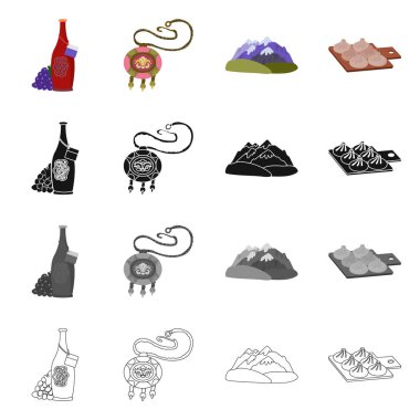 Kültür ve gezi simge vektör tasarımı. Web için kültür ve özgünlük hisse senedi simgesi kümesi.