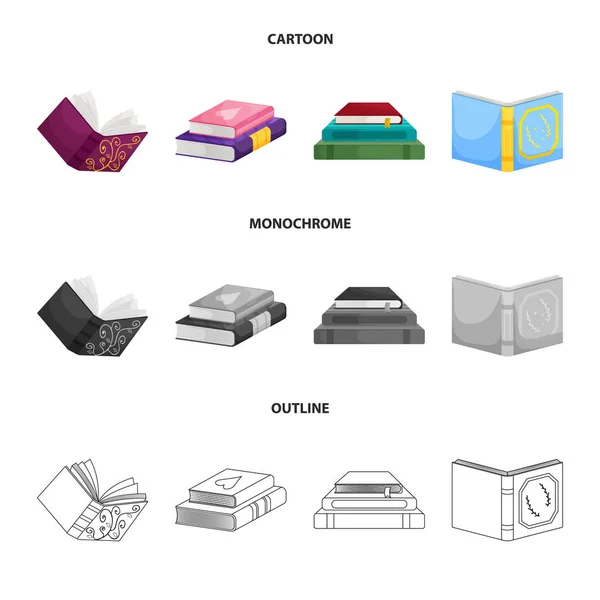 Objet isolé d'entraînement et symbole de couverture. Ensemble de symboles de stock de formation et de librairie pour le web . — Image vectorielle