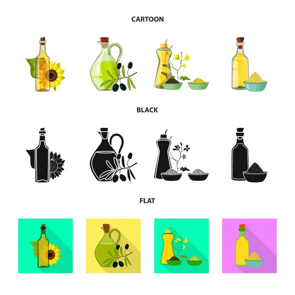 Objeto isolado de símbolo saudável e vegetal. Conjunto de ilustração vectorial saudável e agrícola . — Vetor de Stock