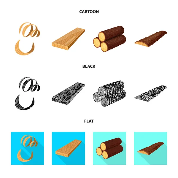 Ilustração vetorial de árvore e símbolo cru. Conjunto de árvore e símbolo de estoque de construção para web . —  Vetores de Stock