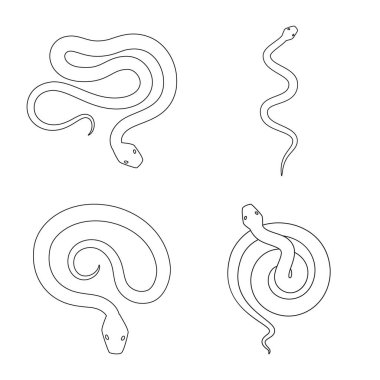 Zehir ve kötü logo yalıtılmış nesne. Zehir kümesi ve hisse senedi için ısırık vektör simgesi.