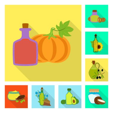 İşareti şişe ve cam izole nesne. Şişe ve tarım hisse senedi vektör çizim topluluğu.