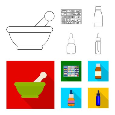 Perakende ve sağlık işareti vektör çizimi. Perakende ve sağlık hisse senedi simgesi için web topluluğu.