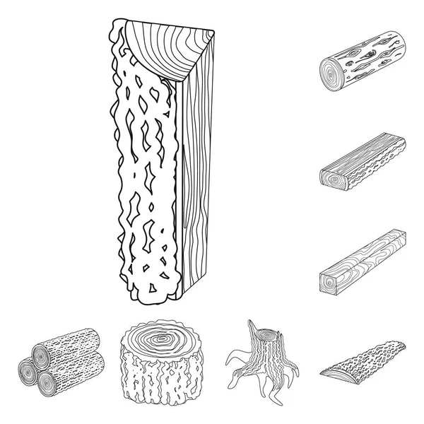 Projeto vetorial de tabuleta e logotipo de madeira. Conjunto de sinalização e ilustração do vetor de estoque de madeira . — Vetor de Stock