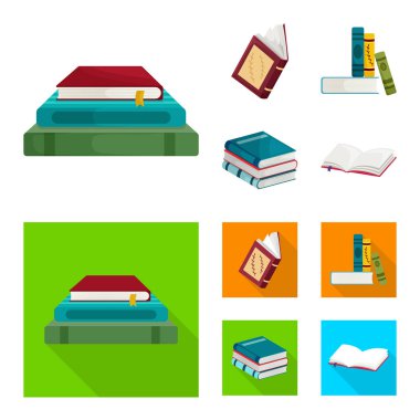 İşareti eğitim ve kapak tasarımını vektör. Eğitim ve web için kitapçı hisse senedi simgesi.