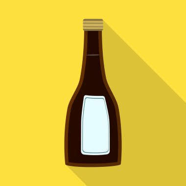 Sos ve soya sembolü yalıtılmış nesne. Sos kümesi ve hisse senedi için votka vektör simgesi.