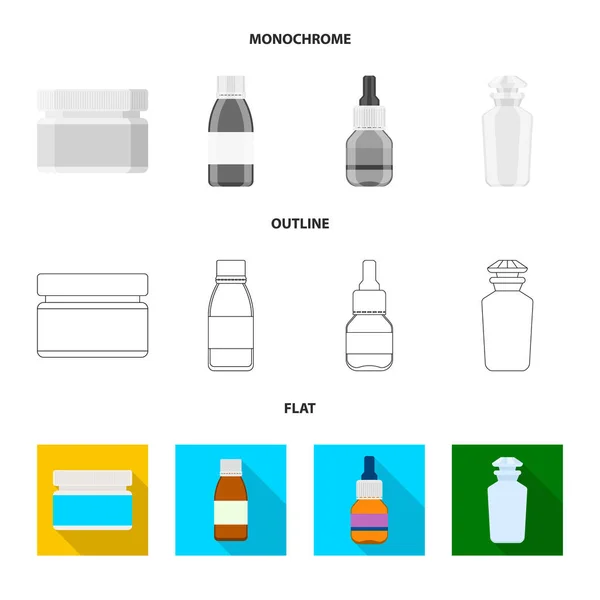 Geïsoleerde object van retail- en gezondheidszorg pictogram. Set van retail- en Wellness-voorraad vectorillustratie. — Stockvector