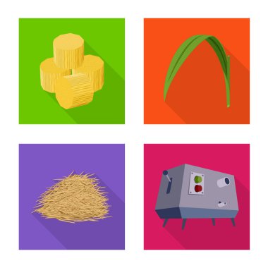 Bitki ve plantasyon simge vektör tasarımı. Hisse senedi için bitki ve tarım vektör simge topluluğu.