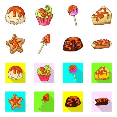 Şekerleme ve mutfak simge vektör Illustration. Şekerleme ve ürün hisse senedi simgesi için web topluluğu.