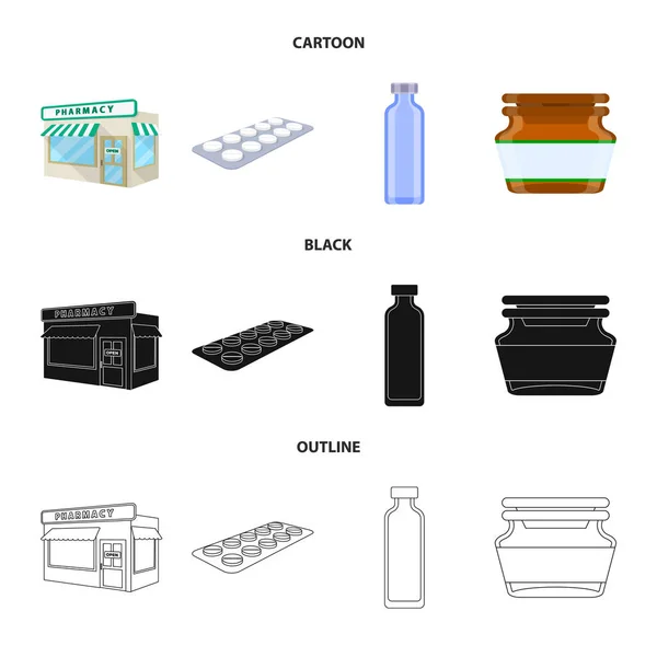 Векторний дизайн роздрібної торгівлі та символу охорони здоров'я. Набір роздрібних та оздоровчих акцій Векторні ілюстрації . — стоковий вектор