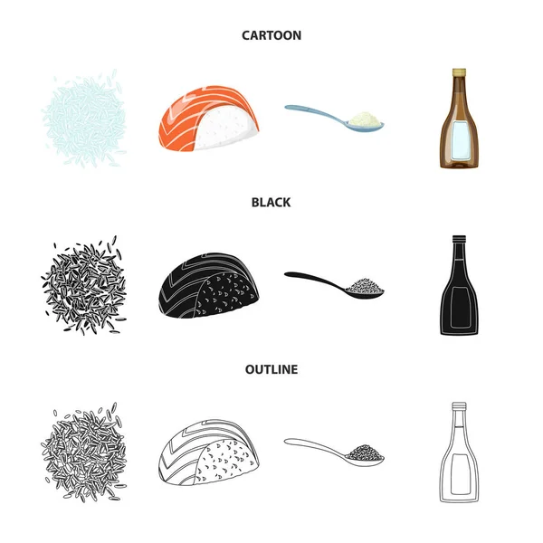 Objeto aislado de cultivo y logotipo ecológico. Conjunto de símbolo de cosecha y caldo de cocina para web . — Archivo Imágenes Vectoriales