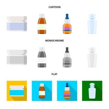 Perakende ve sağlık işareti vektör tasarımı. Hisse senedi için perakende ve sağlık vektör simge topluluğu.