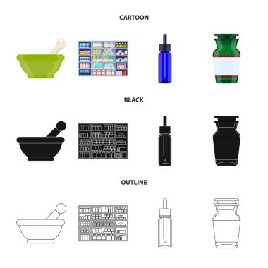 Perakende ve sağlık simge yalıtılmış nesne. Web için perakende ve sağlık hisse senedi simgesi kümesi.