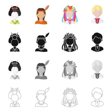 Kopyacı ve ikamet işareti yalıtılmış nesne. Kopyacı ve kültür vektör simgesini hissenin koleksiyonu.