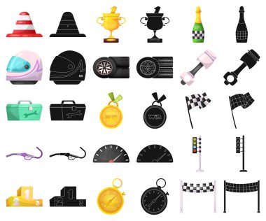 Araba ve ralli logo vektör tasarımı. Araba ve yarış hisse senedi vektör çizim topluluğu.