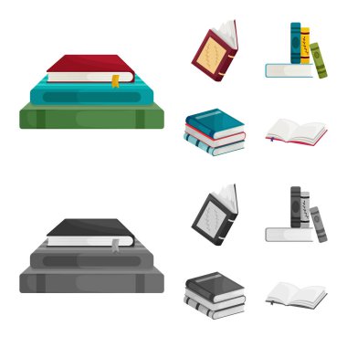 İzole işareti eğitim ve kapak nesne. Eğitim ve kitabevi hisse senedi vektör çizim koleksiyonu.