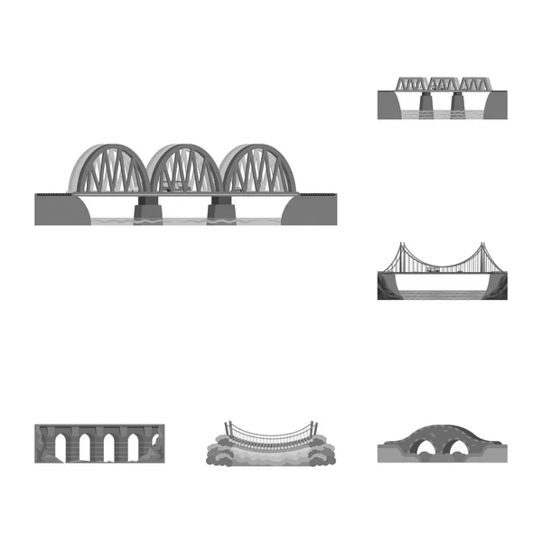 Векторная иллюстрация дизайна и символа конструкции. Разработка дизайна и символа мостов для Интернета . — стоковый вектор