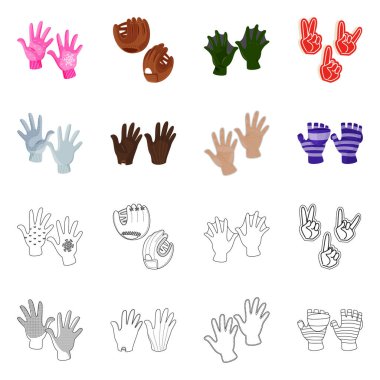 Siluet ve emanet simge vektör tasarımı. Web için siluet ve konfor hisse senedi simgesi kümesi.