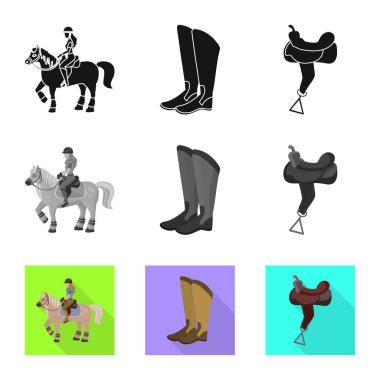 Vektör tasarım ekipman ve logo sürme. Ekipman ve rekabet stok vektör çizim seti.