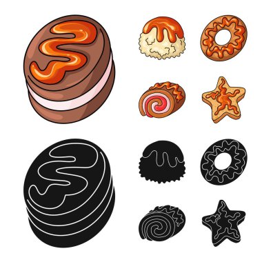 Şekerleme ve mutfak logo vektör Illustration. Şekerlemeler ve ürün stok vektör çizim koleksiyonu.