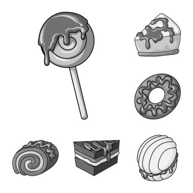 Tatlı ve karamel işareti vektör tasarımı. Tatlı ve mutfak hisse senedi simgesi için web topluluğu.