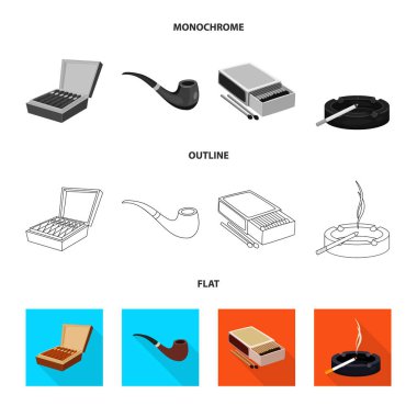 Çöp yalıtılmış nesne ve durdurmak logo. Web için çöp ve alışkanlık hisse senedi simgesi kümesi.