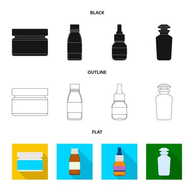 Perakende ve sağlık işareti yalıtılmış nesne. Hisse senedi için perakende ve sağlık vektör simge topluluğu.