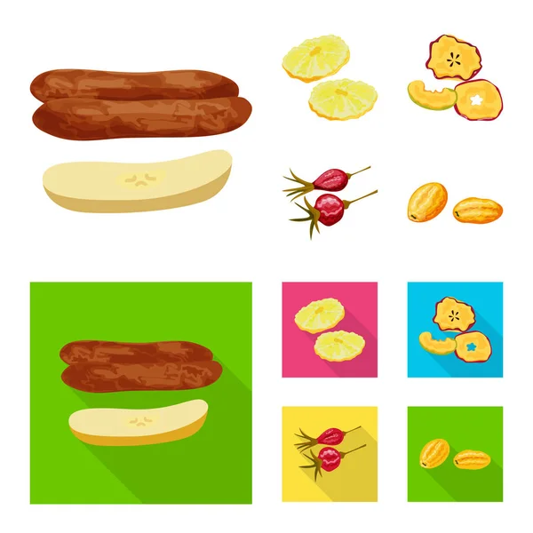 Design vettoriale del cibo e simbolo grezzo. Set di cibo e natura stock simbolo per il web . — Vettoriale Stock