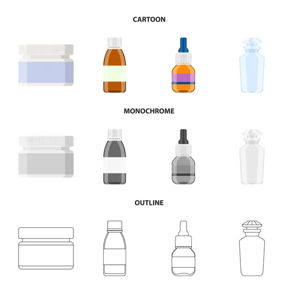 Vectorillustratie van retail- en gezondheidszorg teken. Set van retail- en Wellness-vector pictogram voor voorraad. — Stockvector