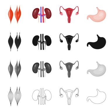 Biyoloji ve bilimsel işareti vektör çizimi. Biyoloji ve laboratuvar hisse senedi vektör çizim seti.