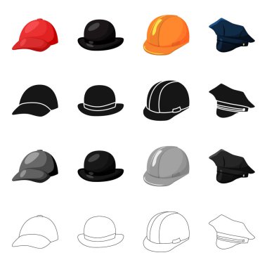 Giyim ve kap logo vektör Illustration. Giyim ve bere hisse senedi vektör çizim.