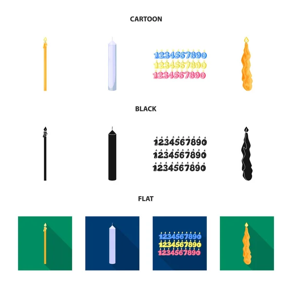 Vektor-Design von Entspannung und Flammensymbol. Sammlung von Entspannungs- und Wachsvektorsymbolen für Aktien. — Stockvektor