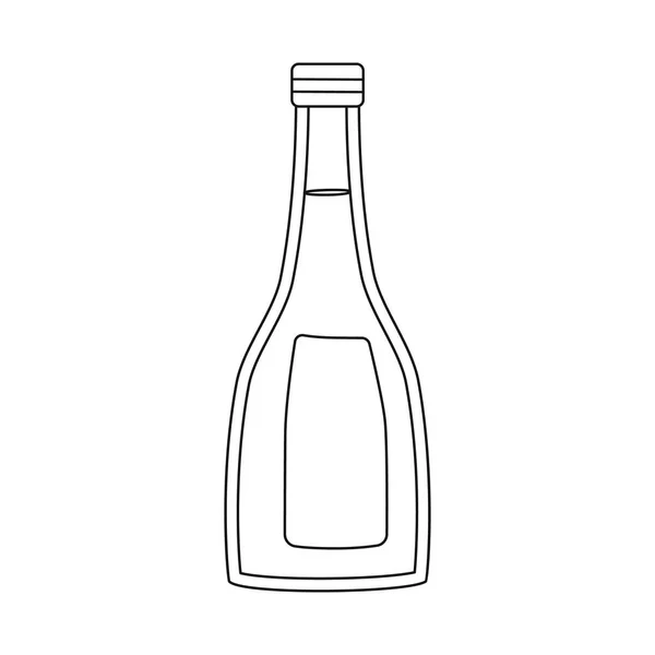 Design vettoriale di salsa e logo di soia. Set di salsa e vodka simbolo stock per il web . — Vettoriale Stock