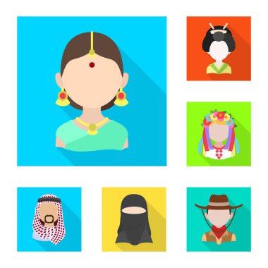 Bir ulus ve yarış işaret illüstrasyon vektör. Ulus ve kullanıcı hisse senedi vektör çizim topluluğu.