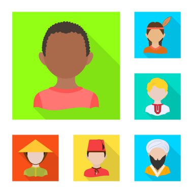 Ulus ve yarış simge vektör tasarımı. Ulus ve Kullanıcı hisse senedi simgesi için web topluluğu.